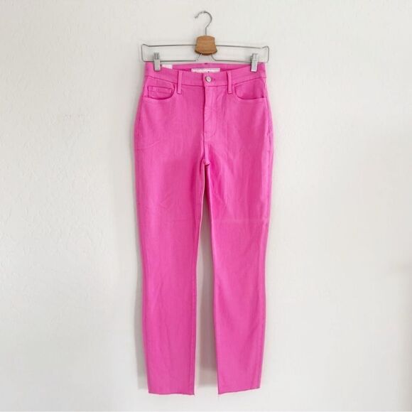 NEW Frank & Eileen Sligo Italian Performance Denim Skinny Jeans in Neon Pink 27 - Picture 3 of 11